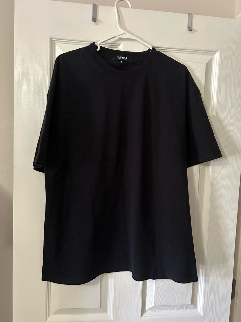 Blu rock Men's Black Crewneck T-Shirt